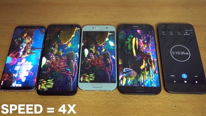 Samsung Galaxy S8 Plus vs A7 2017 vs S8 vs A5 2017 - Battery Drain Test!-isKOK-LpKAA