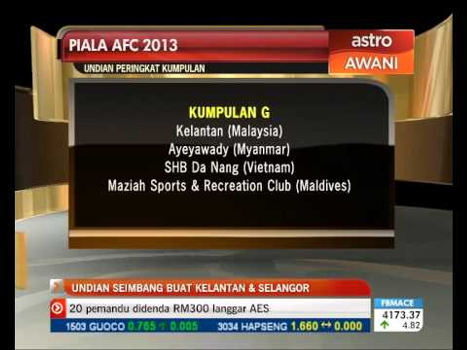 Undian seimbang hadapi Piala AFC 2013