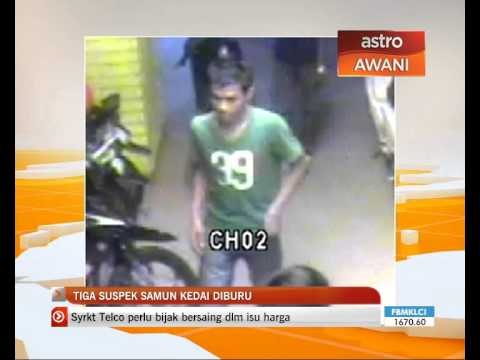 Tiga suspek samun kedai di Taman Sri Rampai diburu