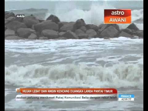Amaran hujan lebat di Pantai Timur 7-9 Januari