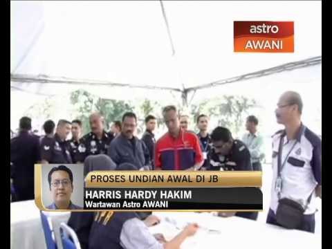 Proses pengundian awal di JB