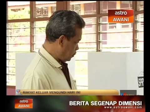 Rakyat keluar mengundi hari ini