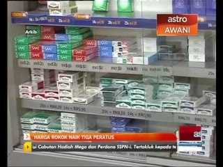 Harga rokok naik tiga peratus