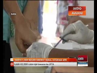 Hanya 1,469 aduan dakwat kekal diterima SPR