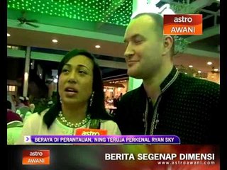 Beraya di perantauan, Ning teruja perkenal Ryan Sky