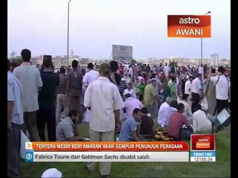 Tentera Mesir beri amaran akan gempur penunjuk perasaan