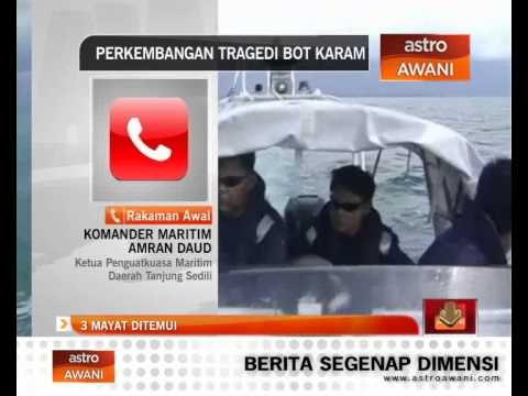 Tragedi bot karam: 3 mayat ditemui