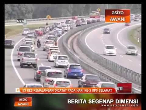 53 kes kemalangan pada hari ke-3 Ops Selamat