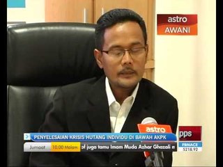 Penyelesaian krisis hutang individu oleh AKPK