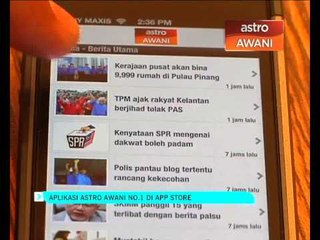 Aplikasi Astro Awani No. 1 di App Store