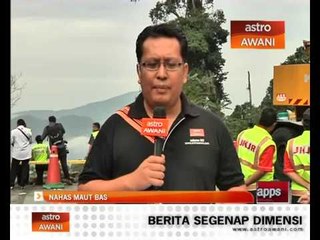 Descargar video: Terkini di lokasi nahas maut bas di Genting Highlands