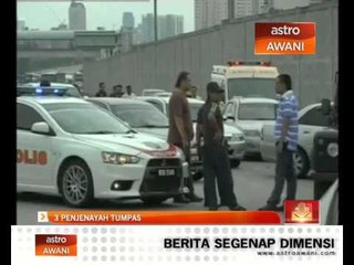 3 penjenayah tumpas di plaza tol Sentul