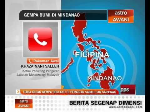 Tiada kesan gempa berlaku di perairan Sabah & Sarawak
