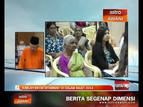 Jumlah BR1M ditambah di dalam Bajet 2014