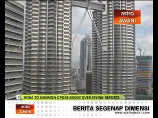 Malaysia to summon Singapore envoy over spying reports
