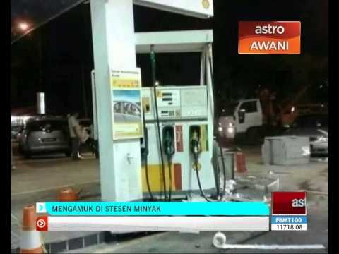Mengamuk di stesen minyak