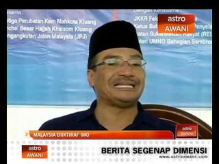 Malaysia diiktiraf IMO