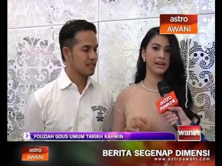 Fouziah Gous umum tarikh kahwin