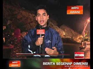 Laporan tanah runtuh di Lebuhraya Mahameru