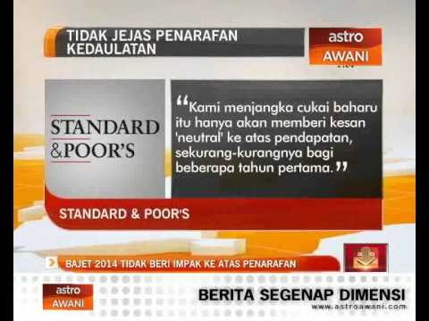Bajet 2014 tidak beri impak ke atas penarafan