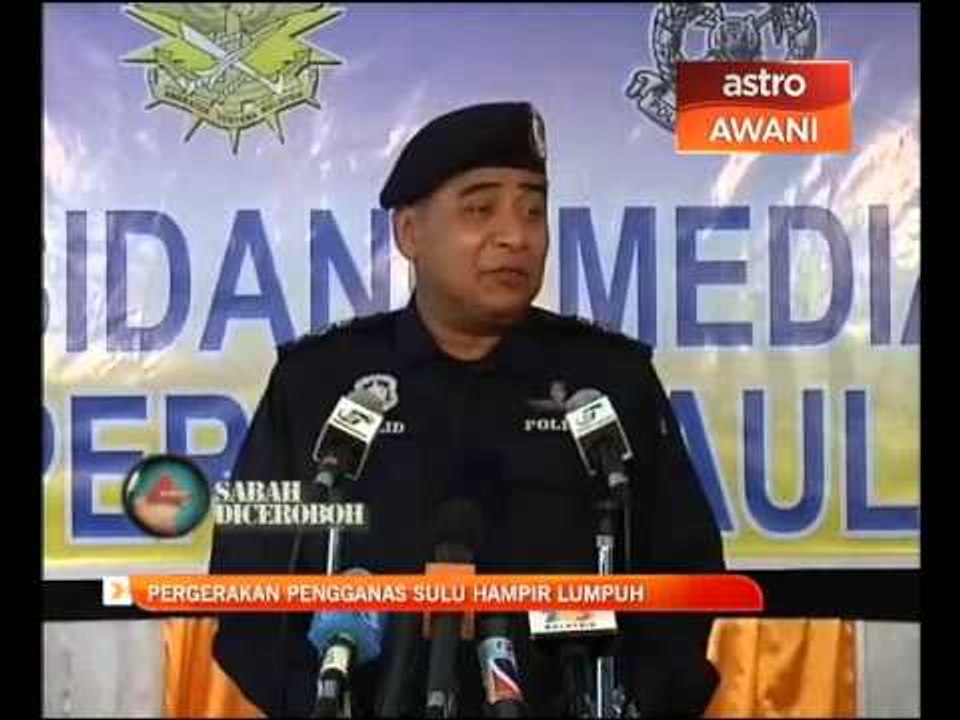 Pergerakan pengganas Sulu hampir lumpuh