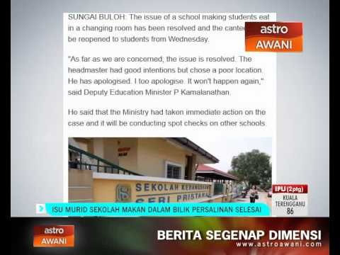 Isu murid sekolah makan dalam bilik persalinan selesai