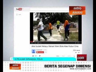 9 pelajar dipanggil polis