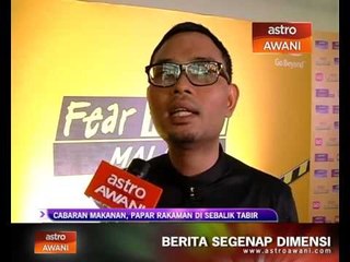 Cabaran makanan, papar rakaman di sebalik tabir