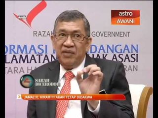 Jamalul Kiram lll akan tetap didakwa