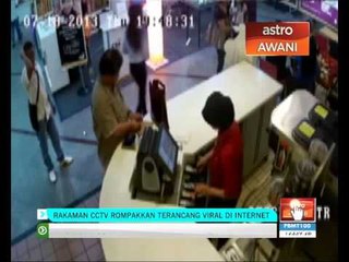 Rakaman cctv rompakan terancang tersebar di internet