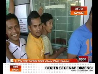11 ribu tiket habis dijual dalam masa 3 jam