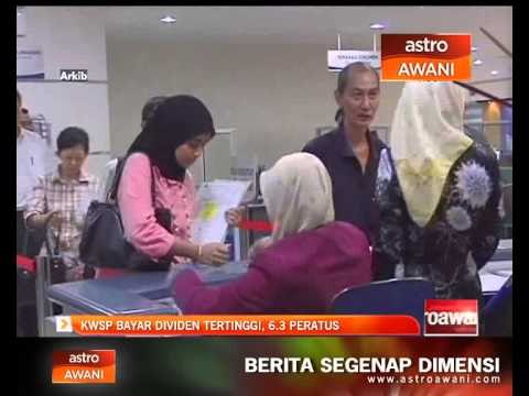 KWSP bayar dividen tertinggi, 6.3 peratus