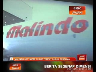 Malindo Air tawar 100,000 tempat duduk percuma