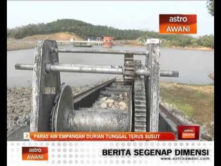 Tải video: Paras air empangan Durian Tunggal, Melaka terus susut