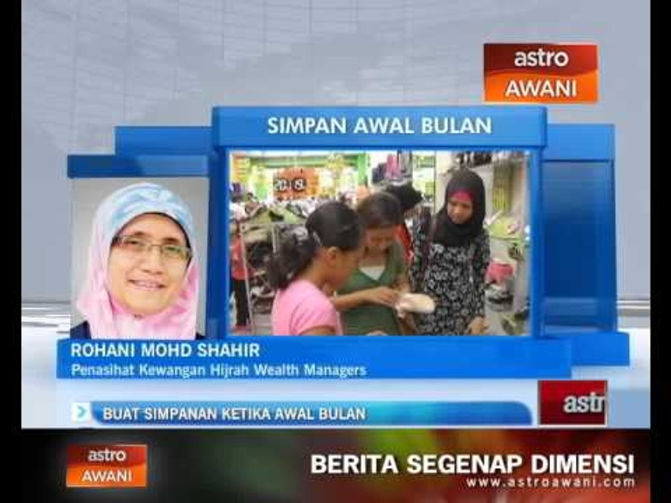 Buat simpanan ketika awal bulan