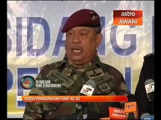 Kerja pembersihan hari ke-20