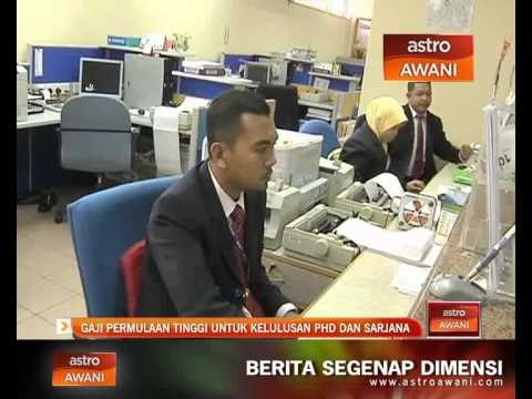 Gaji permulaan tinggi untuk kelulusan PHD dan Sarjana