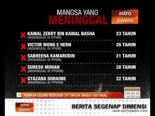 Remaja lelaki berusia 29 tahun masih kritikal
