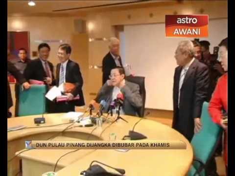 DUN Pulau Pinang dijangka dibubar pada Khamis