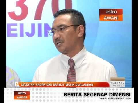 Siasatan radar dan satelit masih dijalankan