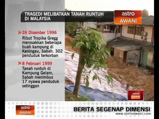 Tragedi melibatkan tanah runtuh di Malaysia