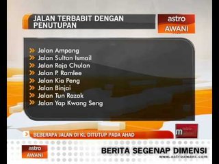 Beberapa jalan di KL ditutup sempena 'Ice Run 2014' Ahad ini