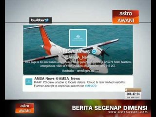 Krew P3 RAAF gagal untuk mengesan dua objek