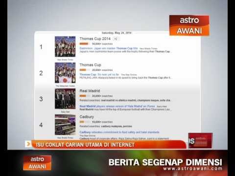 Isu coklat Cadbury carian utama di internet