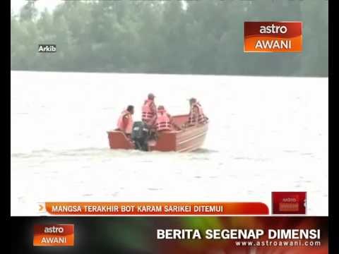 Mangsa terakhir bot karam di Sarikei ditemui