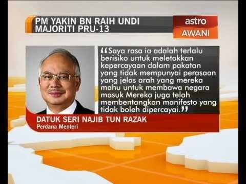 PM yakin BN raih undi majoriti PRU13