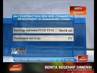 Public Invest Research downgrades IJM Corp to 'neutral'