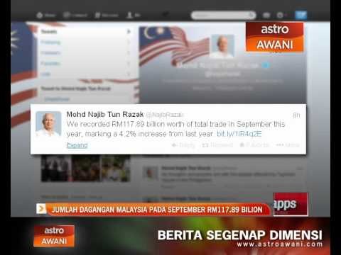 Jumlah dagangan Malaysia pada Sept RM117.89 bilion