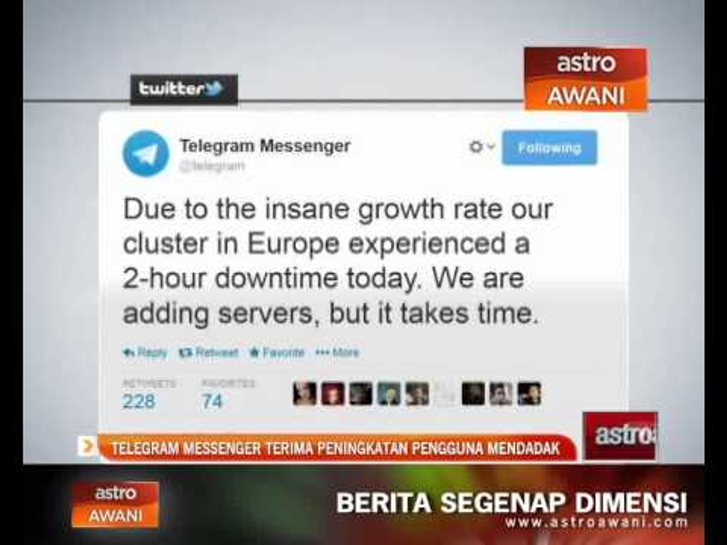 Telegram Messenger terima peningkatan pengguna mendadak