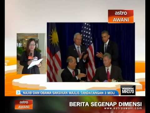 Najib dan Obama saksikan majlis tandatangan 3 MoU